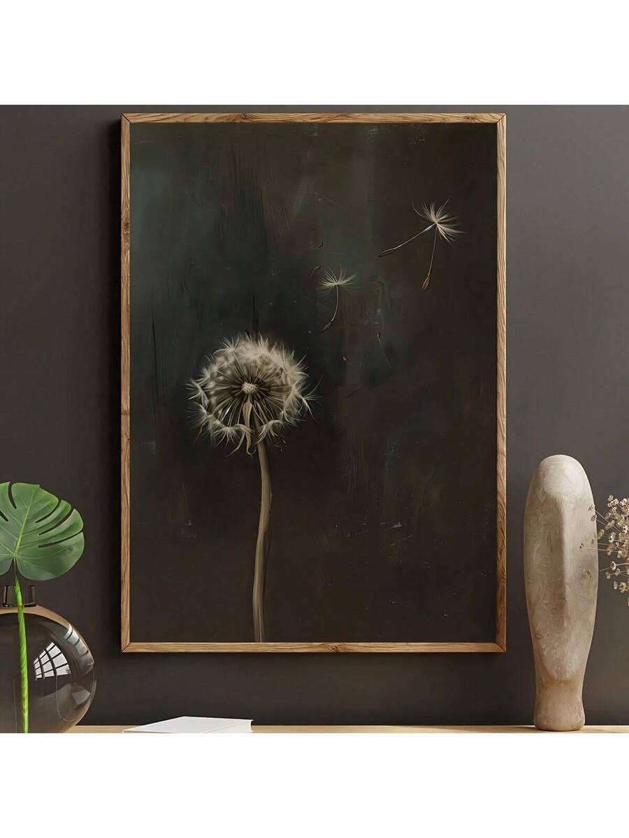 Transform your dining room with this striking Retro Dandelion Canvas Art Print. Featuring elegant floral design rendered in classic black tones, this waterproof canvas brings timeless sophistication to modern home spaces.
