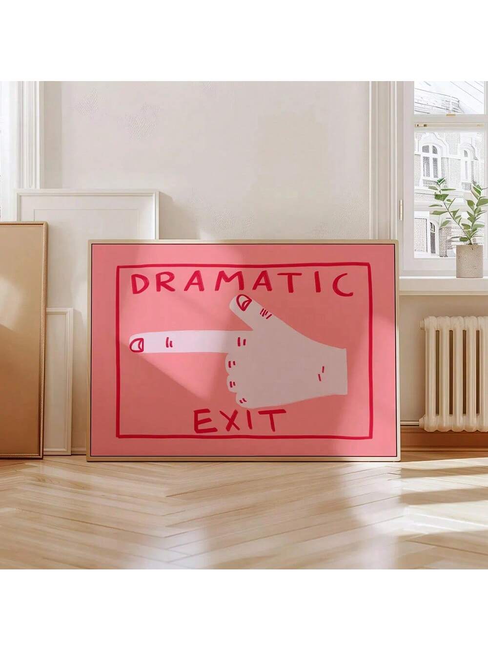 Add a touch of retro charm to your space with our Retro Dramatic Exit Funny Wall Art Poster. This mid-century canvas print will bring a smile to your face with its clever design and adds a touch of aesthetic to any dorm or home decor. Elevate your walls with this unique and stylish piece.