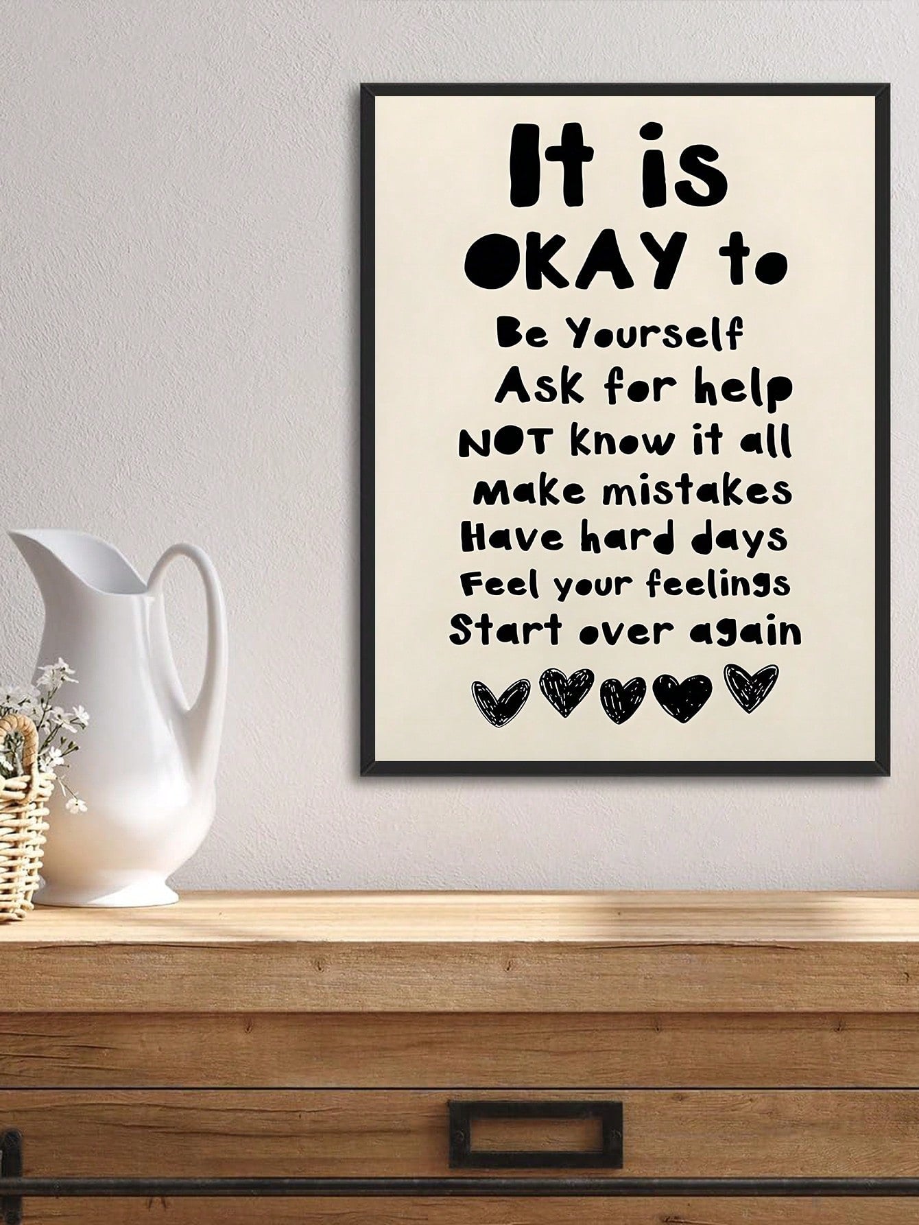 Enhance any space with our Retro Font Quote Art Canvas Poster. Featuring a stylish retro font, this poster serves as a unique and eye-catching piece of wall decor. Perfect for any space, this poster adds a touch of personality and style to your home or office.