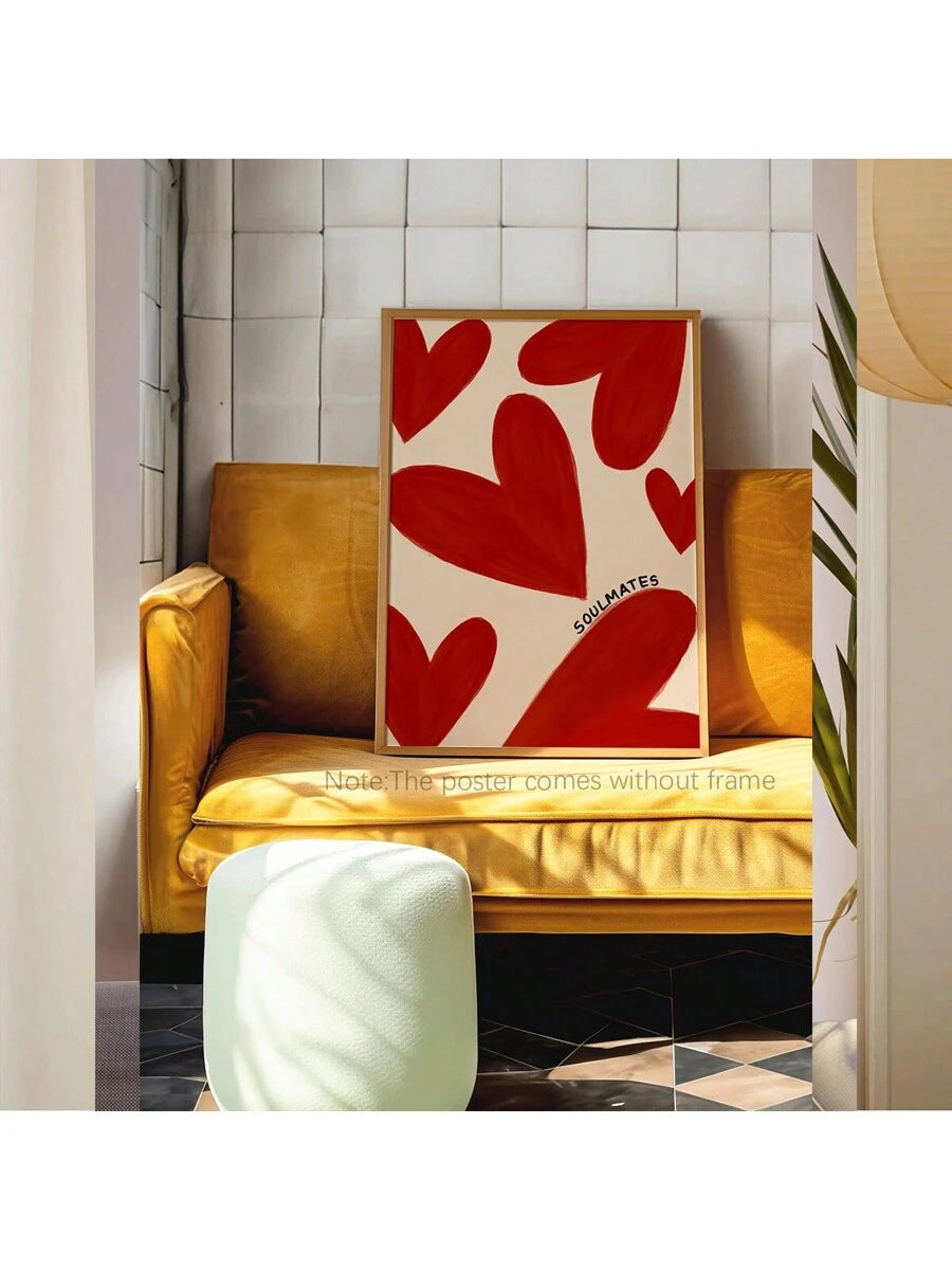 Transform your space with these striking retro heart prints that blend nostalgic charm with contemporary design sensibilities. Each piece features bold, geometric heart motifs rendered in a carefully curated color palette that complements modern interiors while celebrating timeless romance.