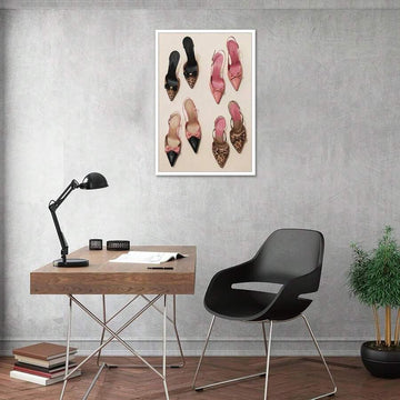 Rustic lips autumn retro canvas wall art