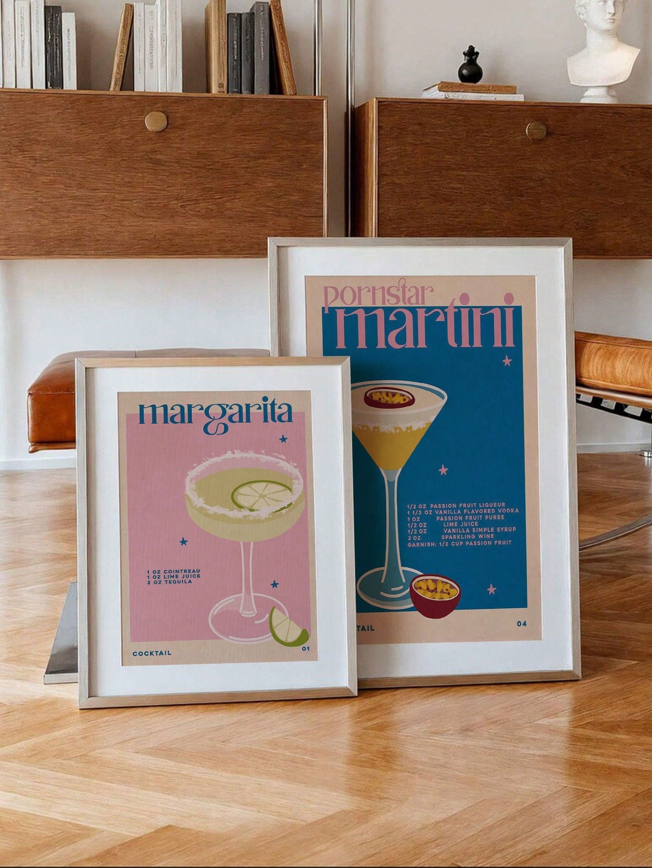 Elevate your kitchen or club ambiance with this set of two retro-inspired Margarita and Martini cocktail bar wall art prints. Crafted on high-quality canvas, these aesthetic pieces bring a nostalgic yet sophisticated vibe to any space. Perfect for cocktail enthusiasts and interior decorators alike, they add a stylish focal point that celebrates classic mixology culture. Durable and vibrant, these prints are designed to enhance your décor with timeless charm and expert craftsmanship.