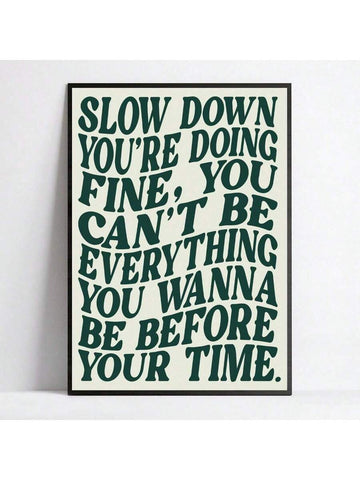 Transform your space with this striking retro music-themed canvas wall art. Featuring bold graphic lettering and motivational quotes, this frameless print brings vintage charm and inspiration to any room. The waterproof canvas material ensures durability and longevity, making it perfect for dining rooms, home offices, bedrooms, or living spaces. Its simple yet eye-catching design complements modern and eclectic interiors alike. Easy to hang and maintain, this unframed painting is an affordable way to add pe
