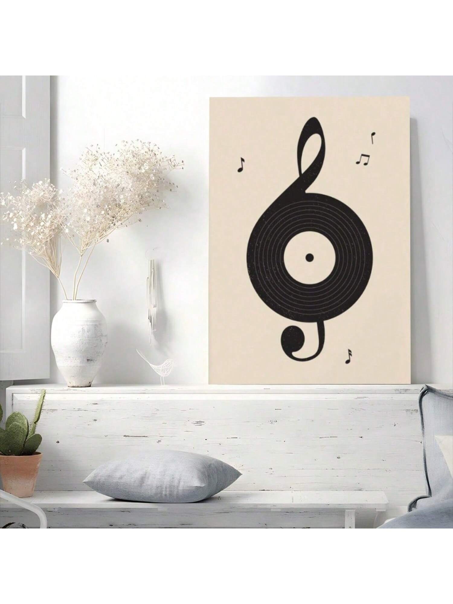 Elevate your space with our Retro Music Treble Clef Canvas Poster. This minimalist wall art combines classic musical symbolism with contemporary design aesthetics, creating a sophisticated focal point for any bedroom or living room. The understated treble clef motif appeals to music enthusiasts while complementing various interior styles with its refined composition and balanced visual elements.