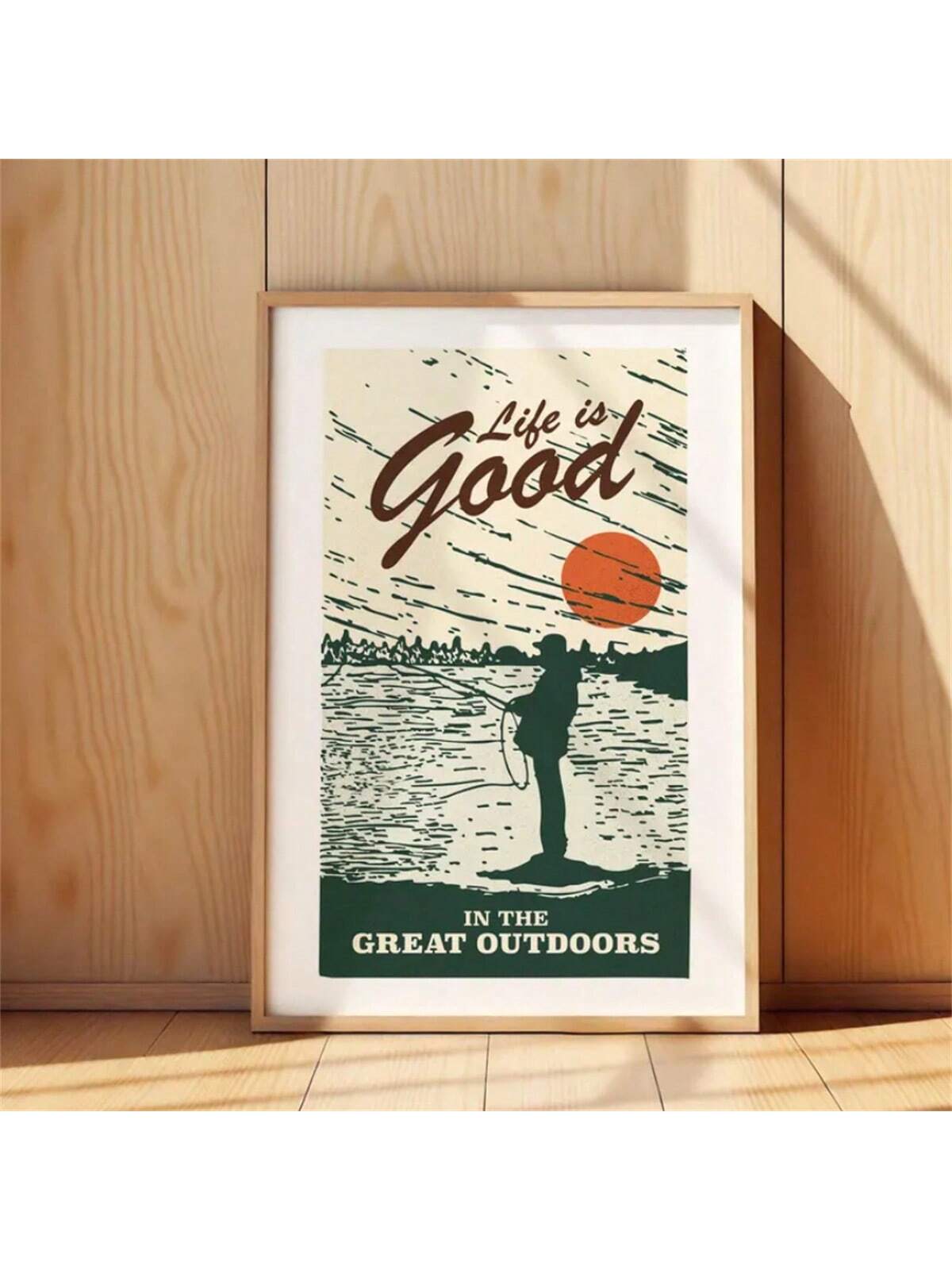 Celebrate your passion for the great outdoors with this Retro Outdoors Art Print. Expertly crafted on high-quality canvas, it captures the nostalgic spirit of camping and fishing adventures. Perfect for adding a touch of vintage charm to your living space, this durable wall decor inspires relaxation and a love for nature. Ideal for enthusiasts seeking to enhance their home or cabin with timeless outdoor-themed art.