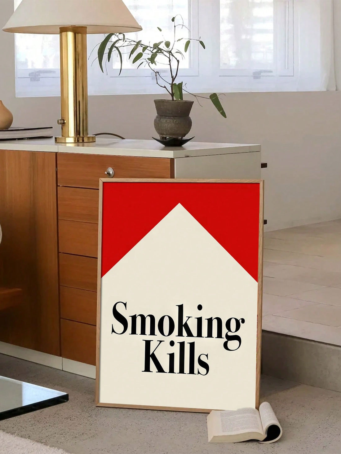 This frameless canvas art print combines retro aesthetics with a powerful anti-smoking message, creating a conversation piece that enhances any space. The stylish design seamlessly integrates into both home and office environments, adding character and depth to your walls without the distraction of frames.