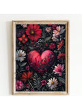 Add a touch of romance to your home with our Romantic Gothic Heart Canvas Poster. Perfect for Valentine's Day, this wall art piece makes a great gift for your loved one. The intricate gothic design adds a unique touch to any room, creating a romantic and elegant atmosphere.