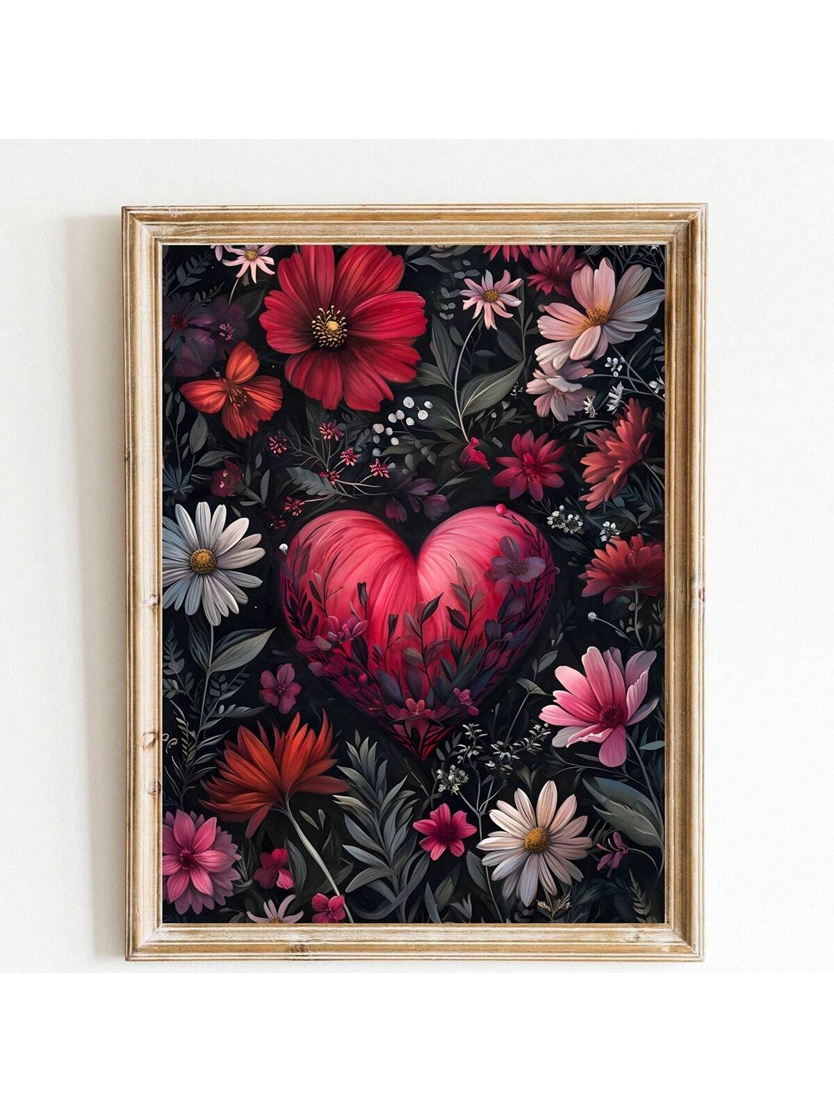 Add a touch of romance to your home with our Romantic Gothic Heart Canvas Poster. Perfect for Valentine's Day, this wall art piece makes a great gift for your loved one. The intricate gothic design adds a unique touch to any room, creating a romantic and elegant atmosphere.