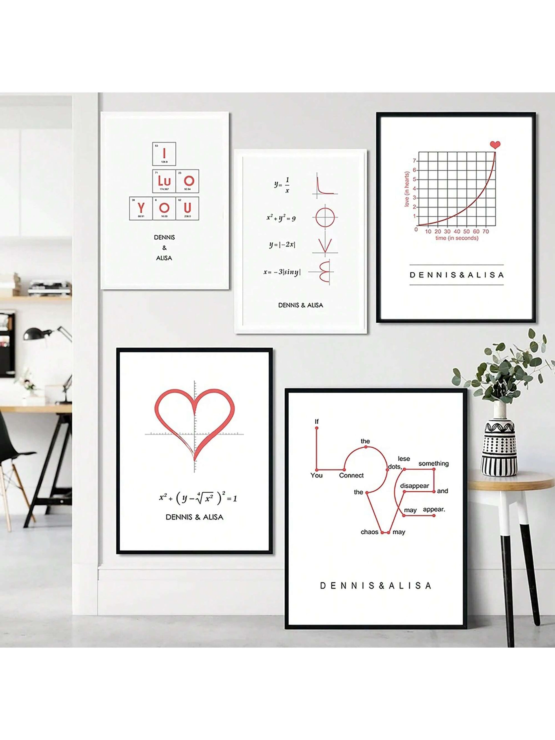 This Romantic Mathematical Love Canvas Print is a modern and abstract art piece that will add a touch of love and sophistication to your home décor. Its unique design incorporates mathematical elements, making it a perfect gift for the analytical mind. With its high-quality canvas and vibrant colors, it is sure to be a beautiful addition to any space.