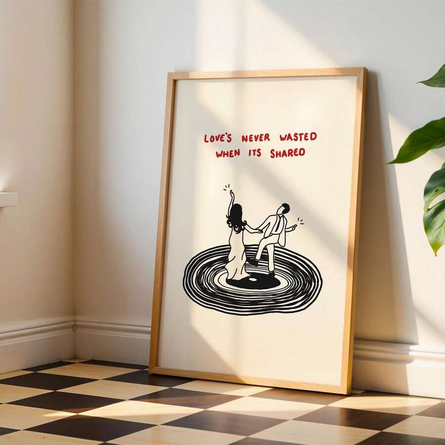 Transform your space with this stunning Olivia Dean lyrics canvas wall art. Featuring minimalist typography and romantic love quotes, this piece brings warmth and inspiration to any bedroom or living area.