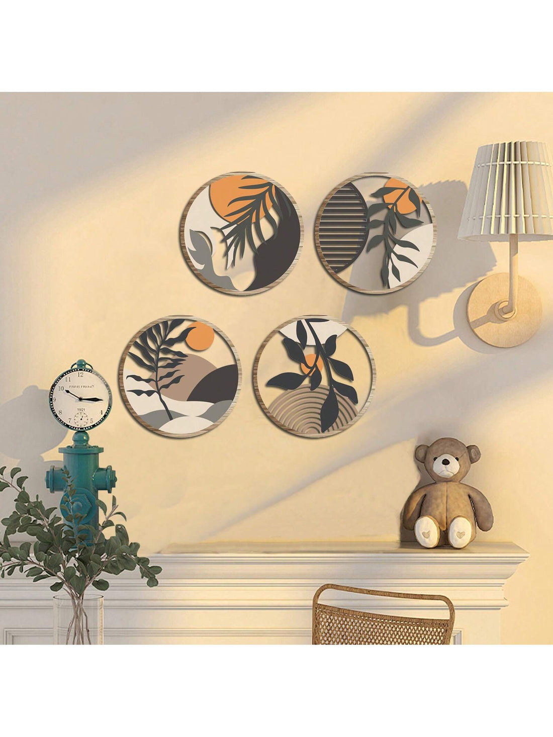 Enhance your farmhouse aesthetics with our Rustic Boho Wall Art Set. Featuring 4 beautiful pieces depicting hollow mountains and nature, this set adds a touch of rustic charm to any room. Made with high-quality materials, our wall art is sure to bring a sense of tranquility and beauty to your space.