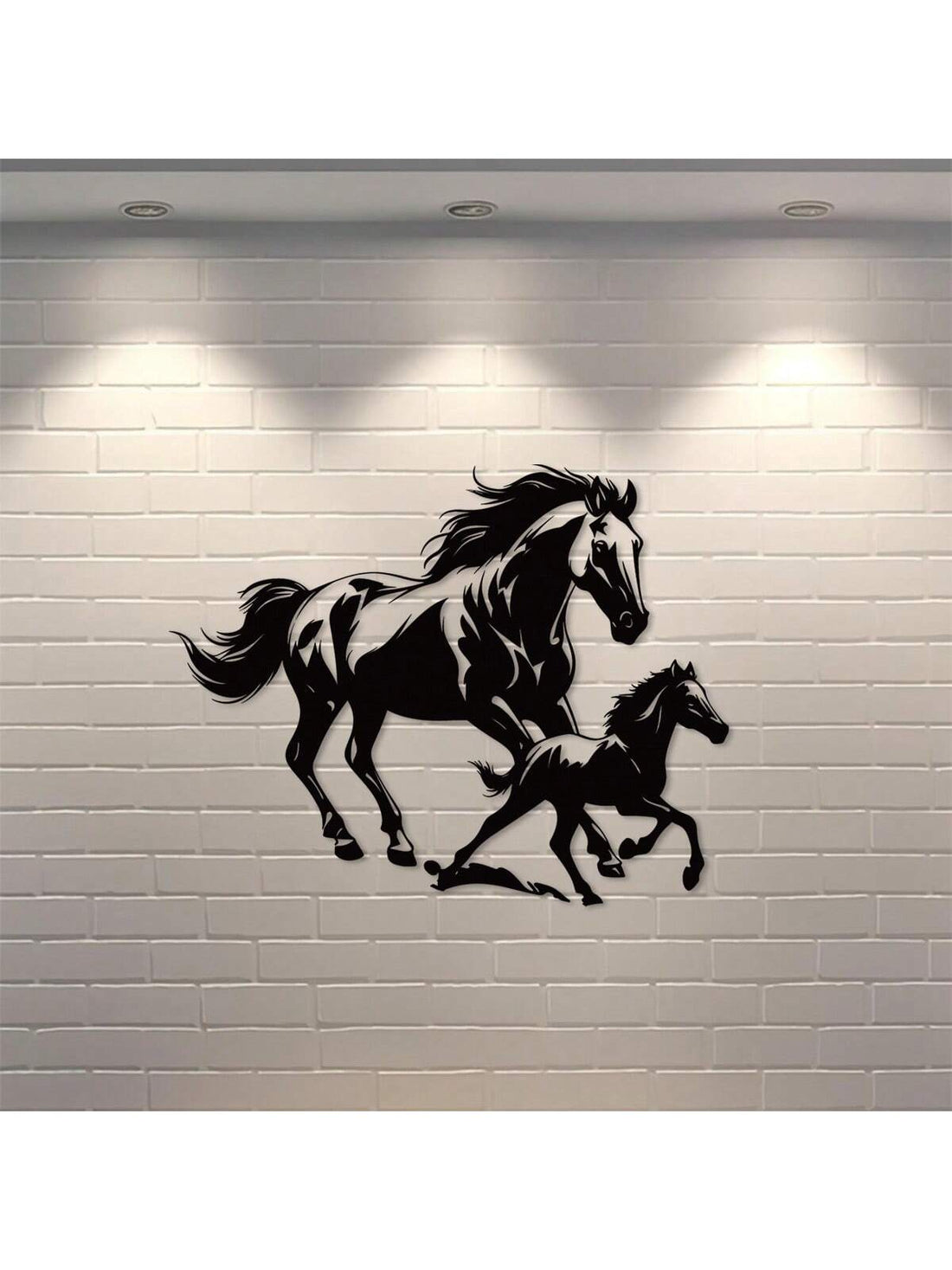 Add a touch of elegance to your farmhouse with our Rustic Metal Horse Wall Art. Crafted with precision, this metal piece is perfect for horse lovers. Enhance your space with its unique design and embrace the rustic charm it brings. A must-have for any horse enthusiast.