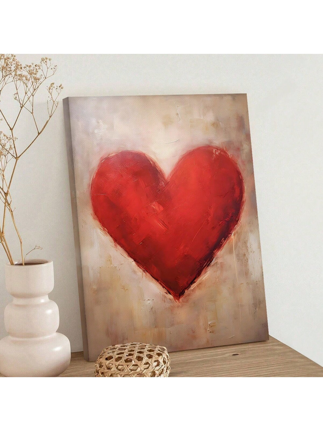 Add some love and charm to your walls with Rustic Romance: Vintage Valentine's Day Red Heart Print Wall Art. This handcrafted piece features a vintage red heart design that will bring a touch of nostalgia to any room. Made with high-quality materials, it's the perfect addition to your Valentine's Day decor.
