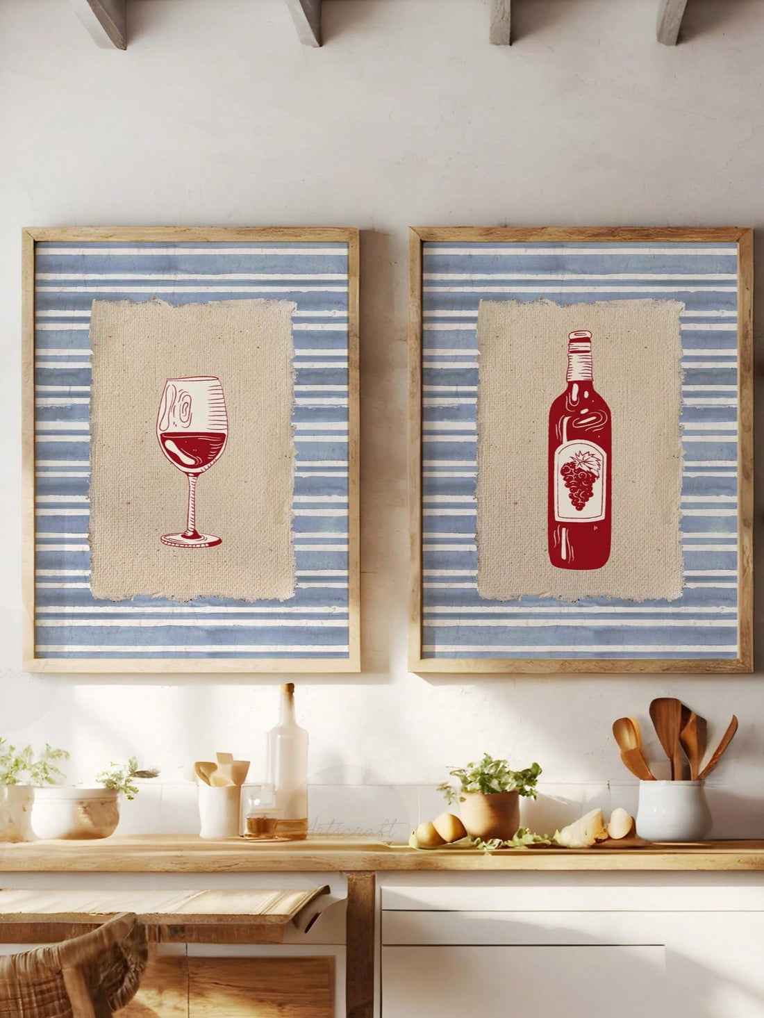 Elevate your farmhouse dining space with this Rustic Wine Wall Art Print. Featuring a vintage-inspired design, this unframed piece adds timeless charm and warmth to any kitchen or dining area. Crafted to complement rustic and farmhouse decor styles, it creates an inviting atmosphere perfect for wine lovers and culinary enthusiasts alike.