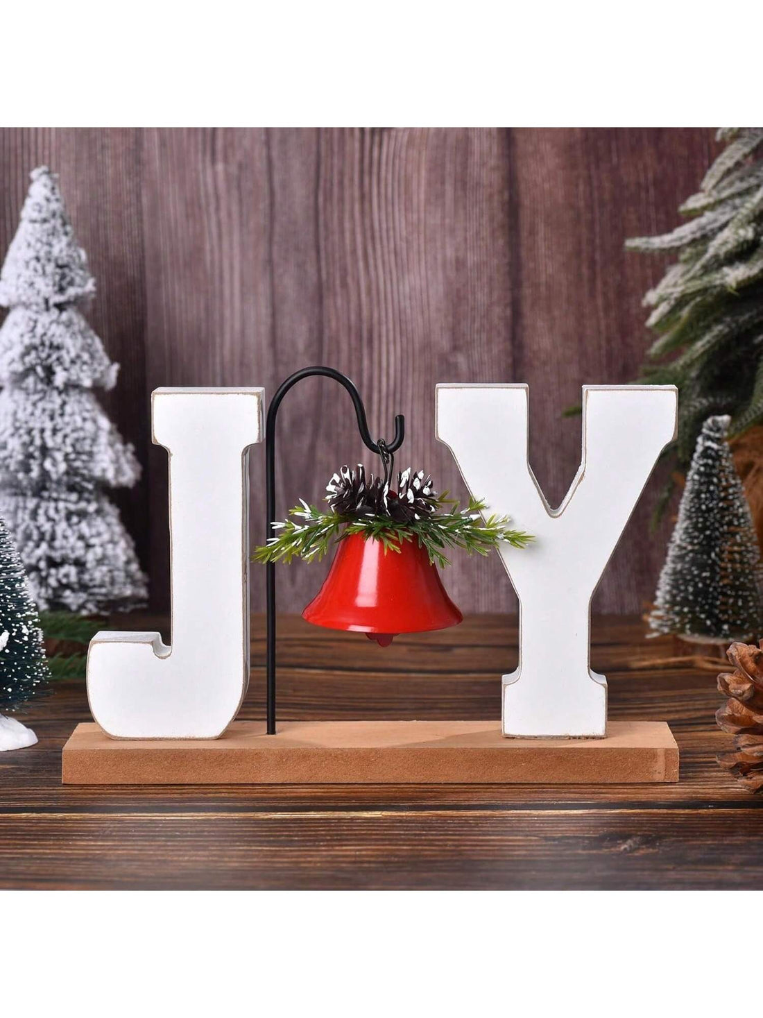 Bring warmth and character to your holiday displays with this charming rustic wooden decoration. Featuring a classic farmhouse aesthetic, this piece combines natural wood craftsmanship with a delicate bell accent, creating an inviting focal point for any room. Perfect for tabletops, shelves, or entryways, it captures the essence of traditional holiday styling while complementing both modern and vintage interiors. The durable wooden construction ensures lasting beauty season after season, making it a timeles
