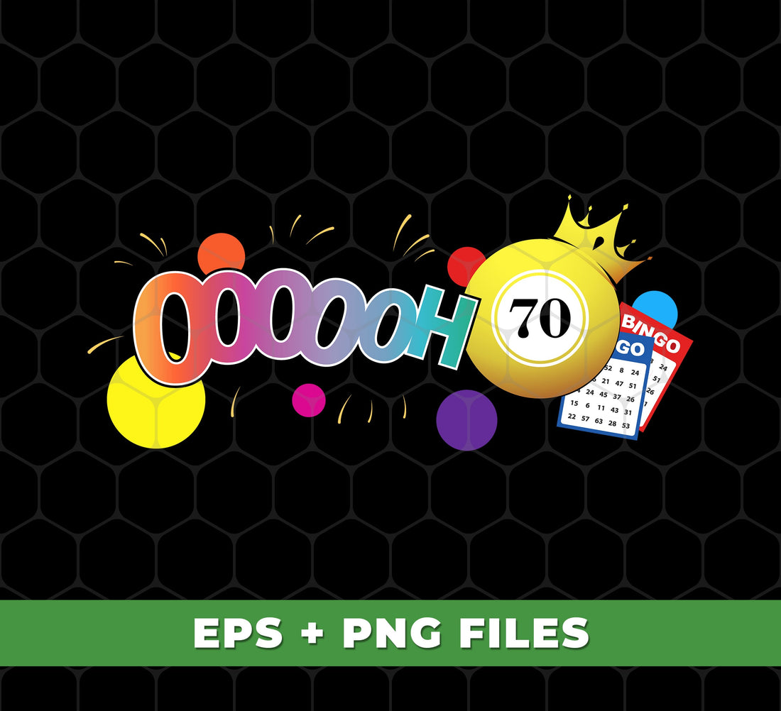 Bingo 70, Lucky Game, Bet Game, Bingo Gamer, Digital Files, Png Sublimation