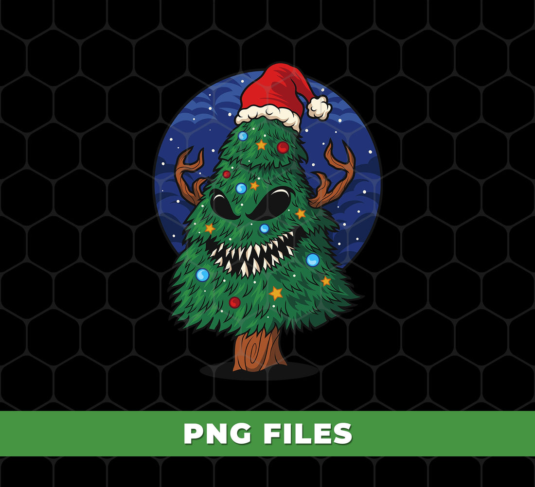 Horror Xmas, Christmas Tree, Horror Xmas Tree, Xmas Hat, Digital Files, Png Sublimation