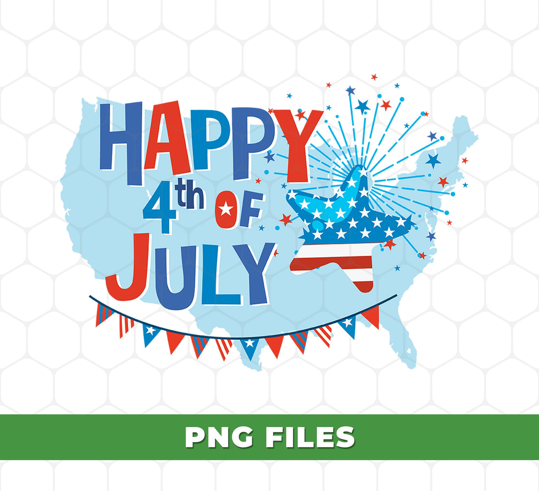 America Shape, Happy 4th Of July, Independence Day, Digital Files, Png Sublimation