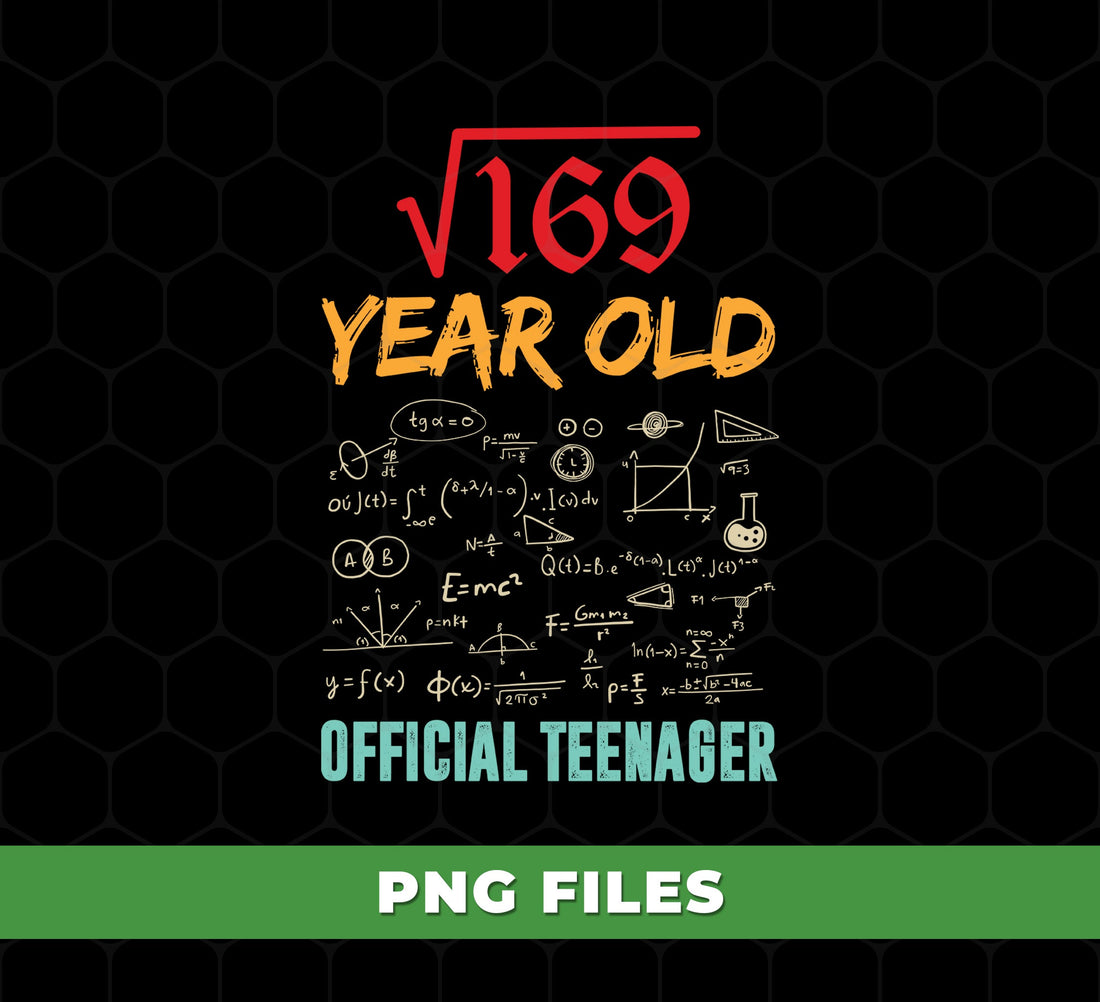13 Years Old, Happy Birthday 13th, 13th Birthday, Birthday Gift, Digital Files, Png Sublimation