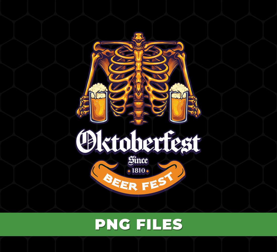 Oktoberfest Beer Skeleton, Funny Halloween Drinking, Gothic Skull Beer Fest, Fall Party Gift For Men Women Biker Oktober