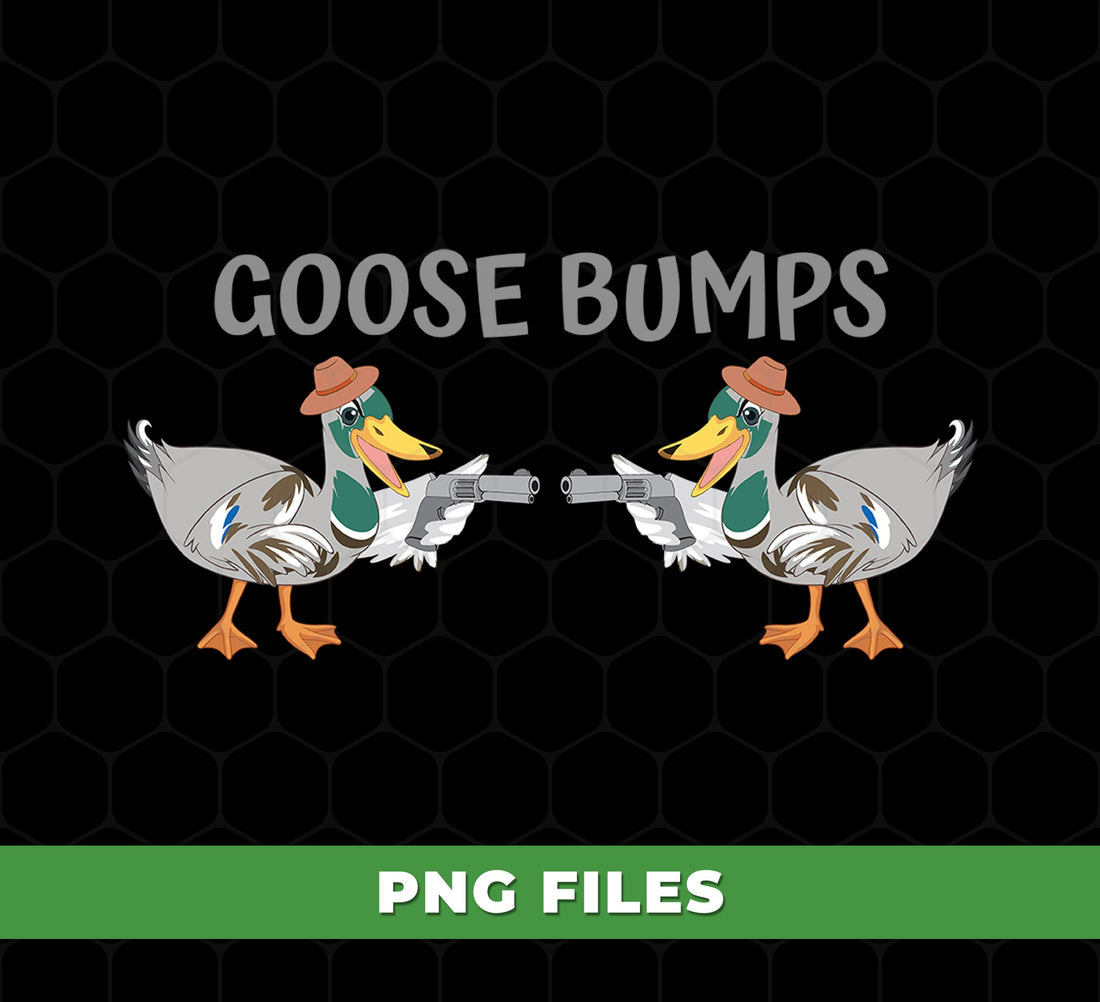 Funny Goose Bumps Duck With Guns, Cowboy Hat Goose Design For Country Humor Lovers, Cute Duck Meme PNG For Shirts, PNG Sublimation