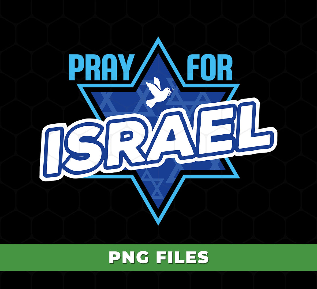 Pray For Israel PNG, Faith Support Design, Patriotic Religious Graphic