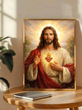Sacred Heart Of Jesus Christian Religious Art Canvas poster with timeless devotional imagery. Perfect for prayer rooms, bedrooms, churches, and faith decor.