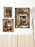 This trio of Santa Claus canvas wall art pieces will bring festive holiday cheer to any home or office. Made of high-quality materials, these pieces feature vivid colors and detailed designs. Perfect for adding a touch of Christmas spirit to your decor.