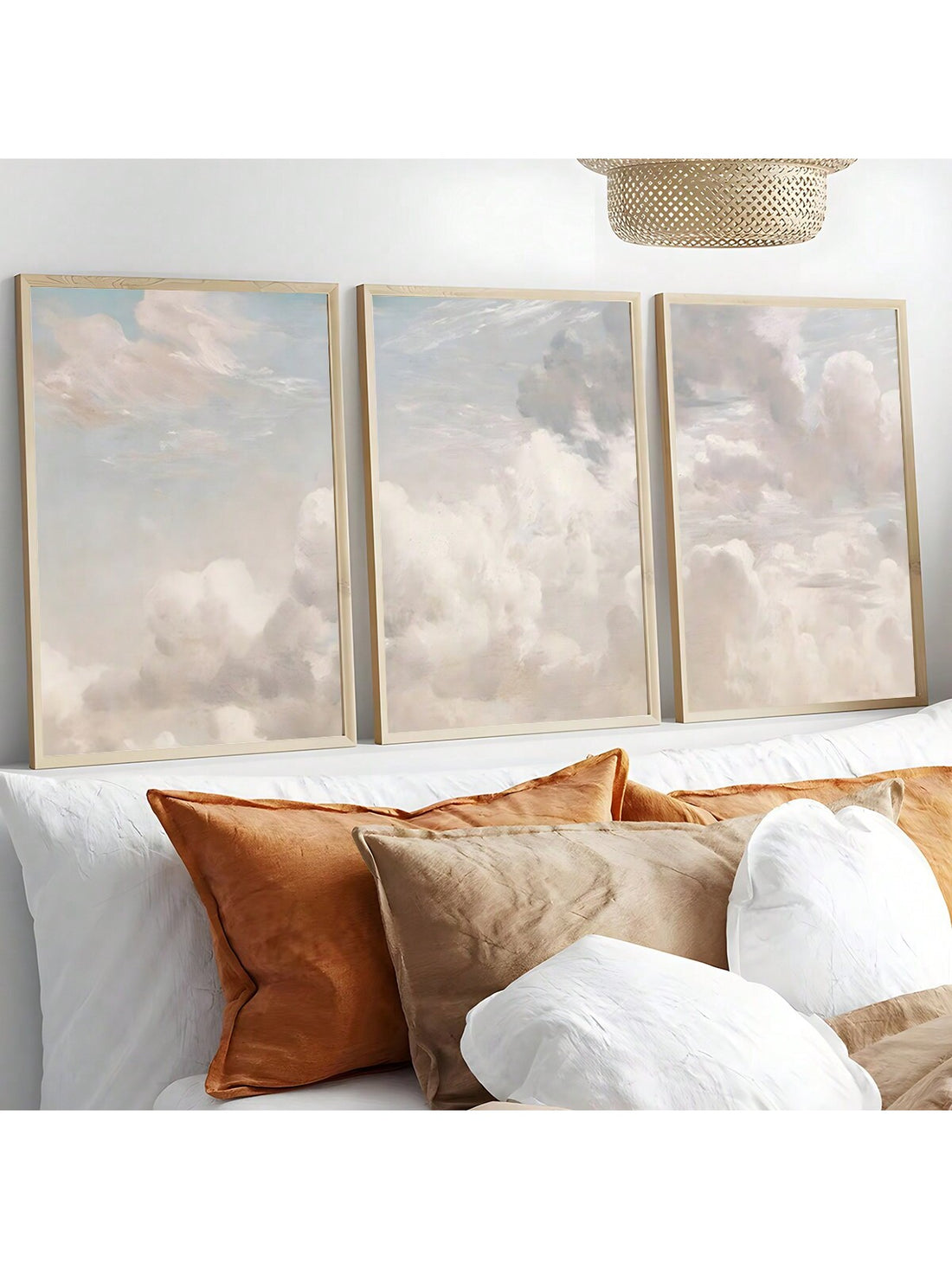 Elevate your space with this Scandinavian Nordic Style Vintage Pink Cloud Canvas Art Set. Featuring soft pink hues and minimalist design, these unframed canvases add a subtle yet sophisticated touch to bedrooms, offices, or living rooms. Their vintage-inspired aesthetic brings warmth and calmness, making them perfect for creating a serene atmosphere while complementing modern and classic interiors alike.