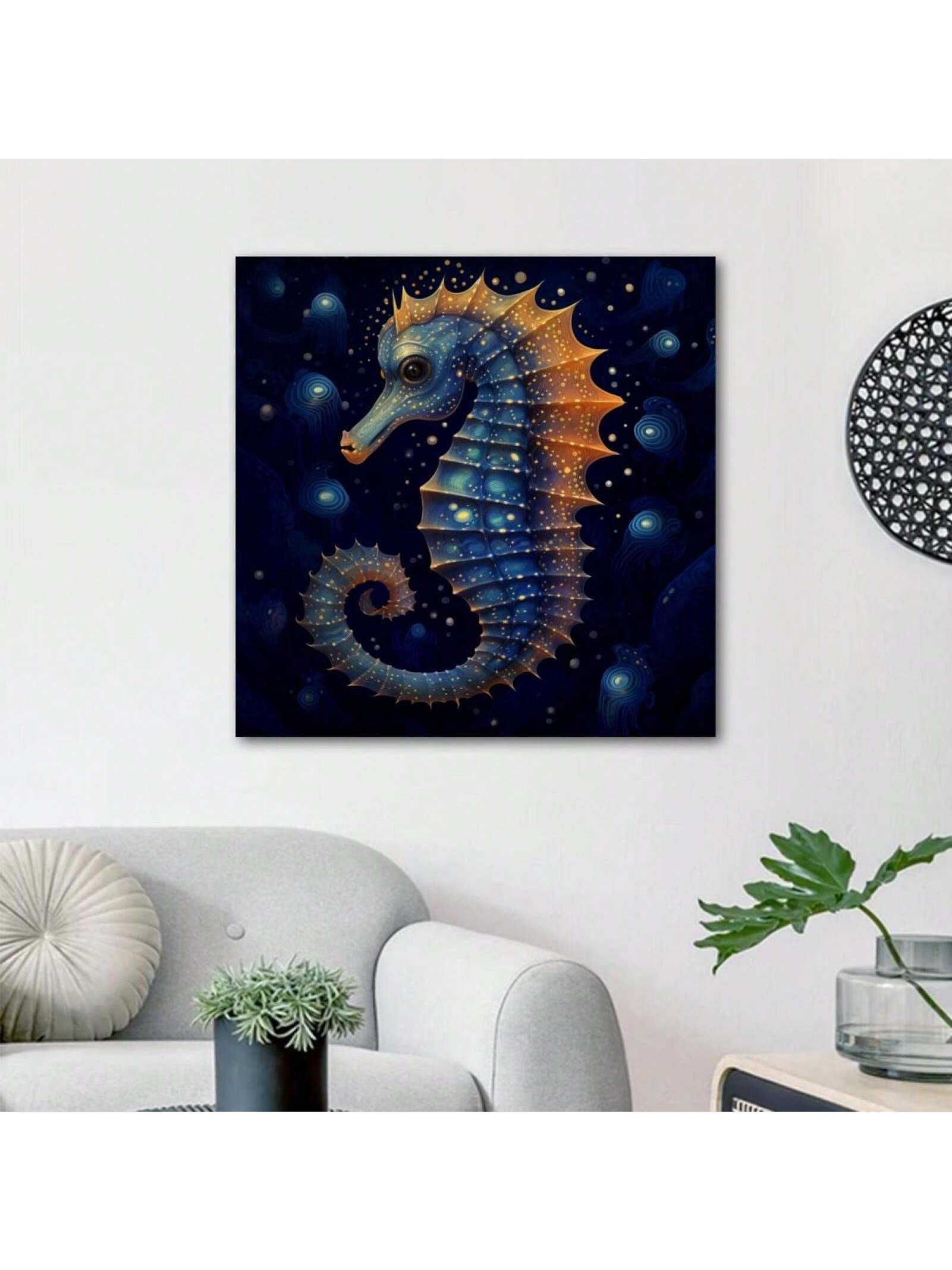 Transform your space into a tranquil oasis with our Seahorse Serenity Framed Canvas Wall Art. The stylish design and premium materials make for a stunning addition to any home decor. Plus, the calming imagery of seahorses will bring a sense of peace and serenity to any space. Add a touch of elegance to your home today.
