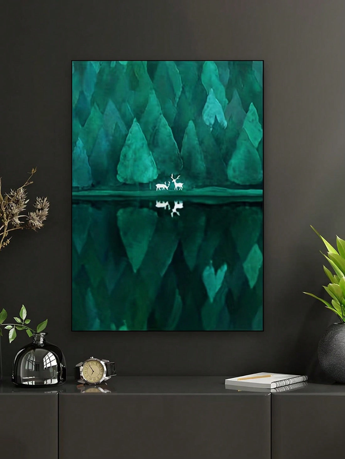 Bring a touch of tranquility and sophistication into your living space with our Serene Deer in the Forest canvas wall art. This modern, unframed piece adds a stylish and elegant touch to any home decor. The high-quality canvas and vibrant colors make for a stunning addition to your walls.