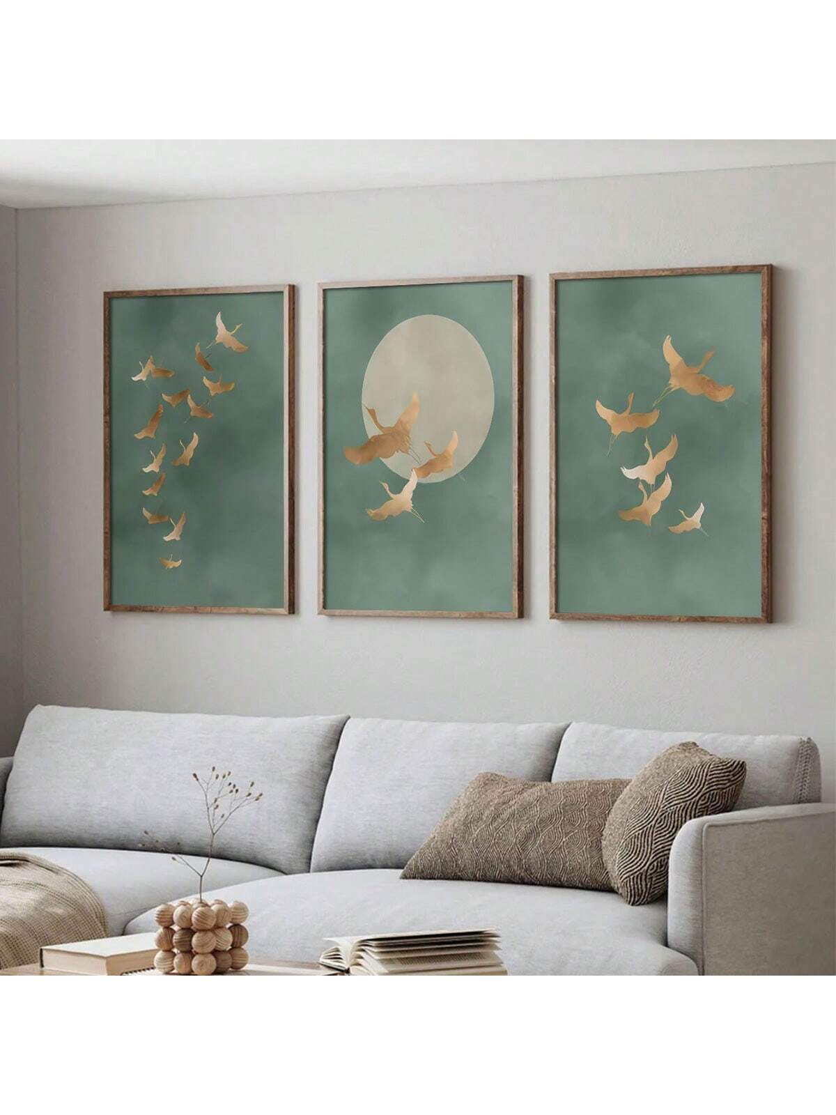 Introduce a touch of Japanese-inspired tranquility to any space with the Serene Elegance wall art set. The minimalist green cranes offer a calming presence, while the 3-piece design allows for versatile placement. Made from high-quality materials, this set adds a sense of elegance and sophistication to your decor.