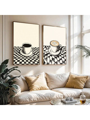 Elevate your kitchen ambiance with this set of 2 retro coffee posters, featuring expertly designed espresso-themed artwork. These prints combine vintage charm with aesthetic appeal, making them ideal for coffee enthusiasts seeking stylish decor. Crafted to complement various kitchen styles, they add a sophisticated touch that celebrates the art of espresso. Perfect for creating a warm, inviting atmosphere where coffee culture is appreciated.
