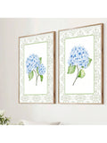 Elevate your coastal-inspired interiors with this set of two unframed canvas prints featuring delicate blue hydrangea blooms. These art pieces bring a serene, natural touch to any room, enhancing your décor with subtle color and botanical elegance. Their unframed design allows for versatile display options, making them ideal for personalized styling in living spaces, bedrooms, or offices. Crafted to complement a coastal aesthetic, these prints offer a refined way to introduce floral charm without overwhelmi