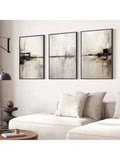 Elevate your living space with this set of three black and beige abstract canvas artworks, designed to complement modern Scandinavian interiors. Featuring minimalist forms and neutral tones, these pieces bring a sophisticated balance of contrast and harmony to any room. Crafted for easy installation, they provide a refined visual appeal that enhances the simplicity and elegance of contemporary décor.