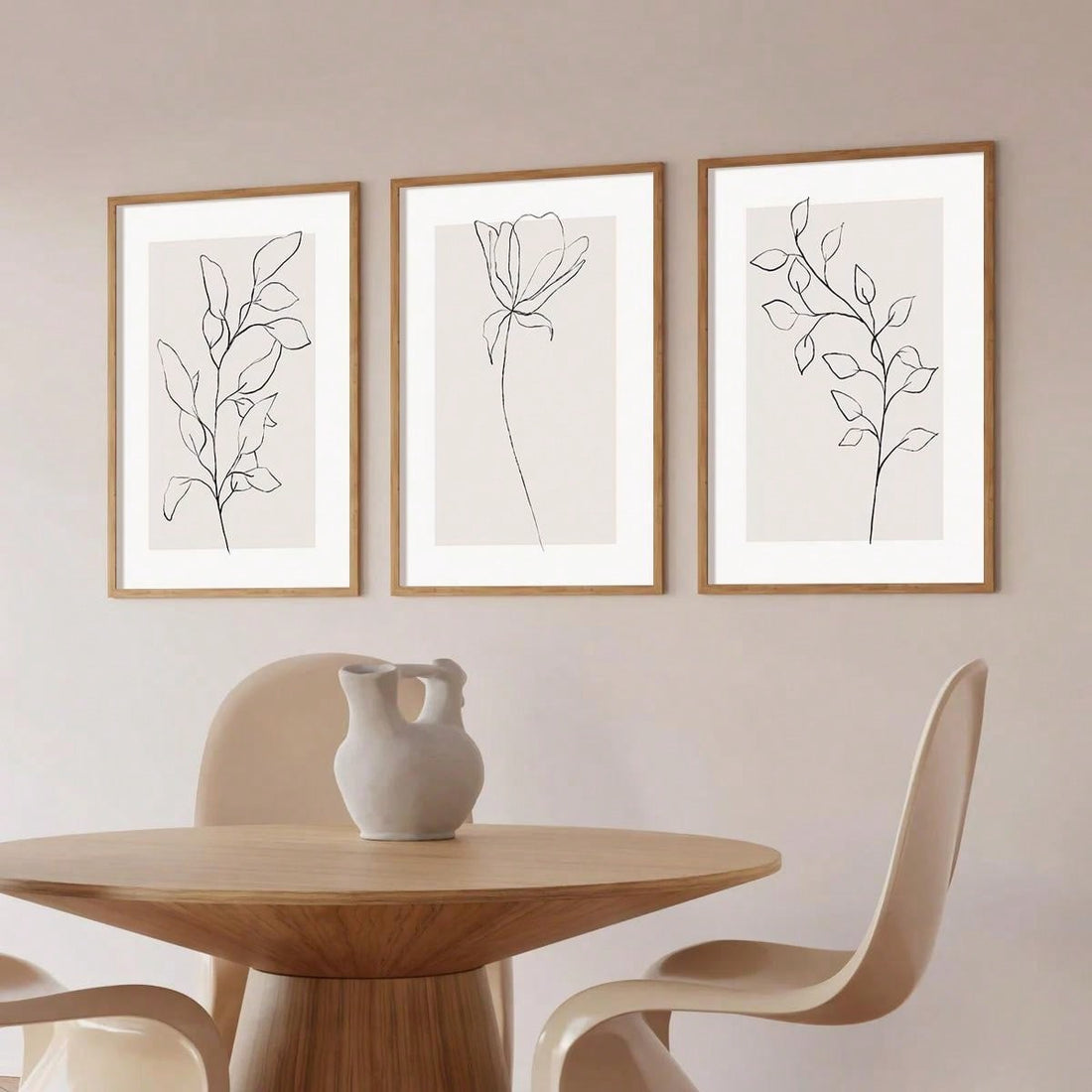 This set of 3 Boho Floral Canvas Prints is the perfect addition to any home decor. The vintage Scandinavian design adds a touch of elegance, while the vibrant floral prints provide a pop of color. Give the gift of unique and stylish wall art to your loved ones.