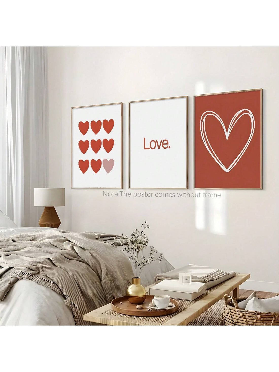 Enhance the ambiance of your home with our Set of 3 Love Prints, perfect for Valentine's Day. These heartfelt wall art prints are designed to add warmth and love to any room. Each set includes 3 unique prints, expertly crafted to bring a touch of romance to your decor.