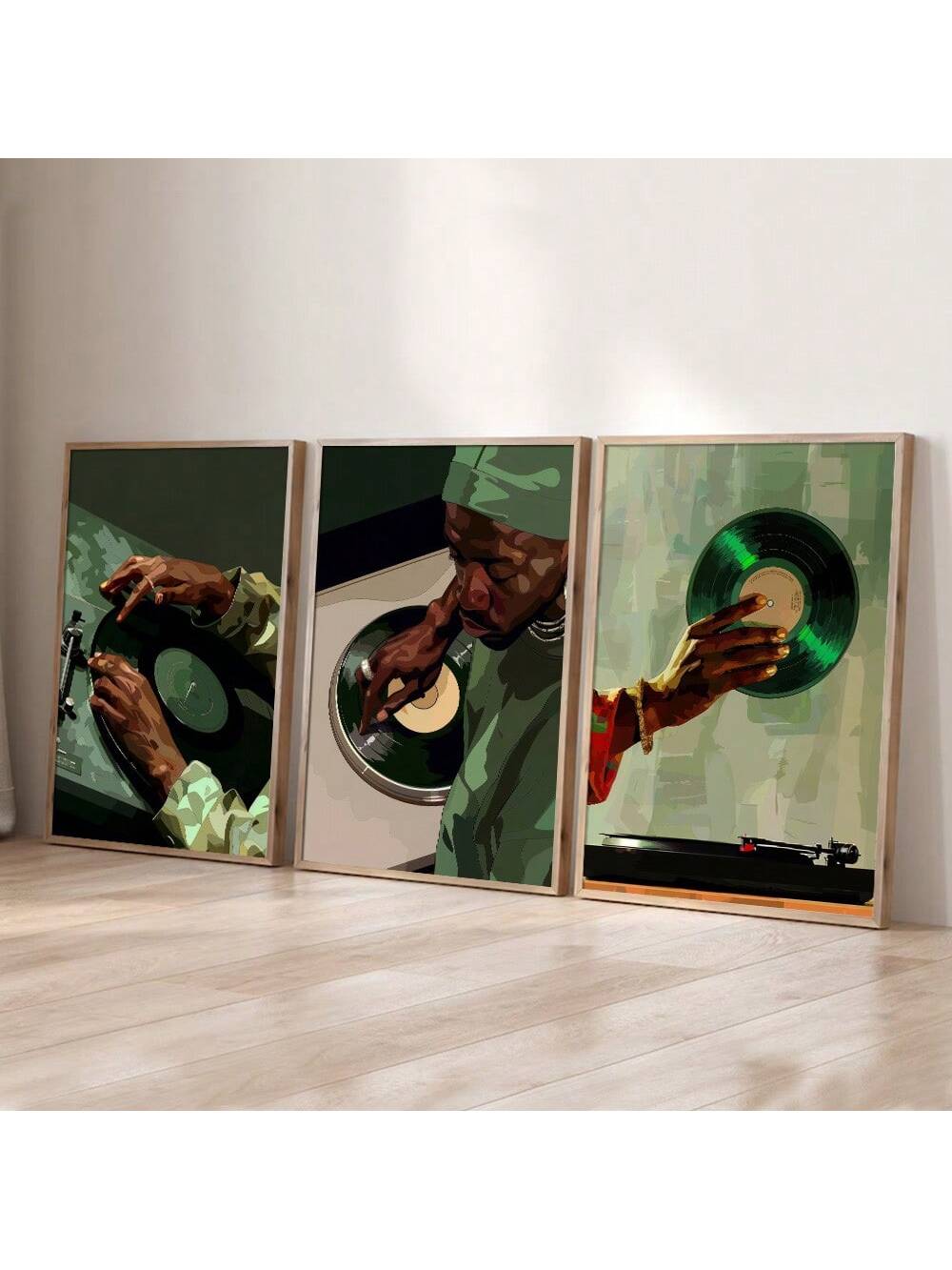 Enhance your living space with this set of 3 unframed DJ vinyl record posters, expertly designed to celebrate hip hop music culture. Each canvas print captures iconic vinyl aesthetics, ideal for adding a stylish yet authentic vibe to any modern home or studio. These posters offer a sleek way to showcase your passion for music without the bulk of frames, providing versatile decor that complements various interior styles.