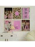 Elevate your home decor with this set of 6 Pink Fashion Magazine Cover Wall Art. Featuring luxury canvas prints, these stylish pieces will add a touch of girly aesthetic to any room. Create a chic and sophisticated atmosphere with these unique and high-quality wall art pieces.
