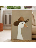 Transform your home into a trendy oasis with our Silly Cowboy Goose Printed Canvas Poster. Made with high-quality materials, this wall art is sure to add a touch of whimsy and charm to any room. Perfect for any cowboy enthusiast or animal lover, this poster is a must-have for your home decor.