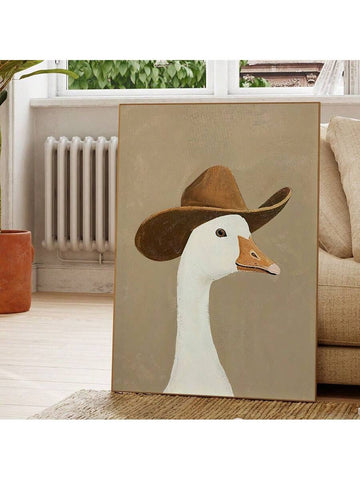 Transform your home into a trendy oasis with our Silly Cowboy Goose Printed Canvas Poster. Made with high-quality materials, this wall art is sure to add a touch of whimsy and charm to any room. Perfect for any cowboy enthusiast or animal lover, this poster is a must-have for your home decor.