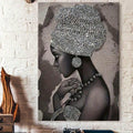 Featuring a stunning silver African woman, this framed abstract canvas painting is the perfect addition to any home wall decor. With its unique and eye-catching design, this piece is sure to add a touch of elegance and culture to any room. Made with high-quality materials, it is built to last and impress.