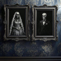 Skull lovers poster with dark academia gothic romance