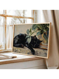 Elevate your living space with the Sleeping Cat Canvas Wall Art, featuring a serene black cat set against a rustic botanical backdrop. This piece blends natural elements with a minimalist design, making it ideal for bedrooms and living rooms seeking a calm, sophisticated atmosphere. Crafted to complement rustic and nature-inspired interiors, it adds subtle charm while enhancing your room’s tranquility.