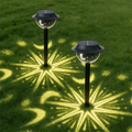 Waterproof garden light ground socket rod detail with warm patterned glow