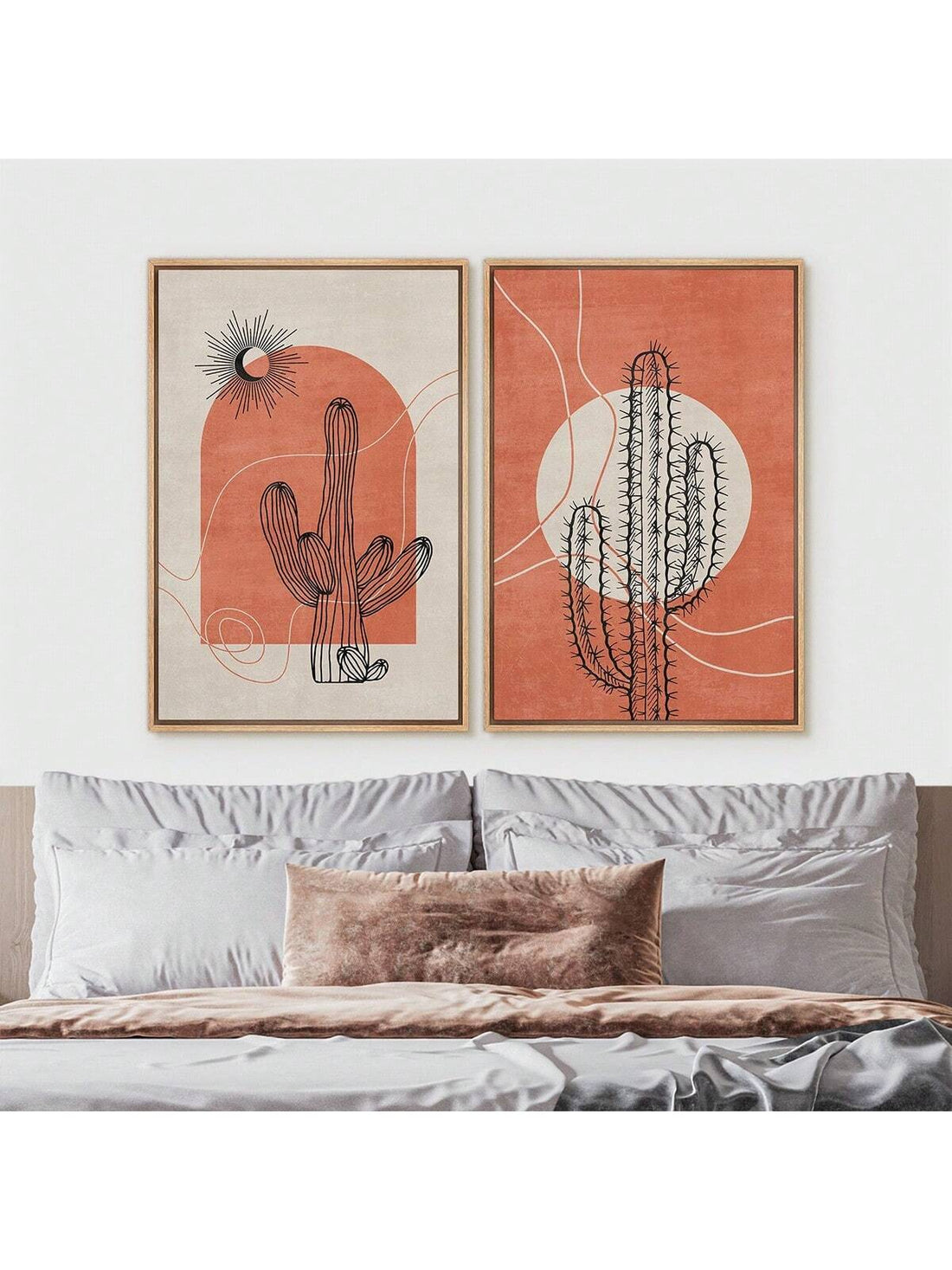 Transform your home into a peaceful desert oasis with Southwest Serenity. This set of 2 abstract canvas prints features cacti and desert landscapes, adding a touch of bohemian charm to any room. Elevate your home decor and bring a sense of serenity with these high-quality prints.