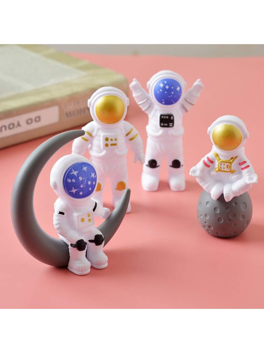 Embark on an out-of-this-world adventure with our set of four adorable astronaut figurine miniatures. These cute and detailed figurines are perfect for any space enthusiast or as a unique gift. Made with high quality materials, these miniatures are a must-have for any space collection.