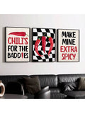 Elevate your kitchen ambiance with this expert-curated 3-piece unframed chilli wall art set. Designed for modern spaces, each piece captures the vibrant essence of chili peppers, adding a bold splash of color and culinary inspiration. The unframed format offers versatile styling options, allowing seamless integration into various decor themes. Perfect for those seeking to combine contemporary design with a touch of spice, this set transforms your kitchen into a lively, inviting environment.