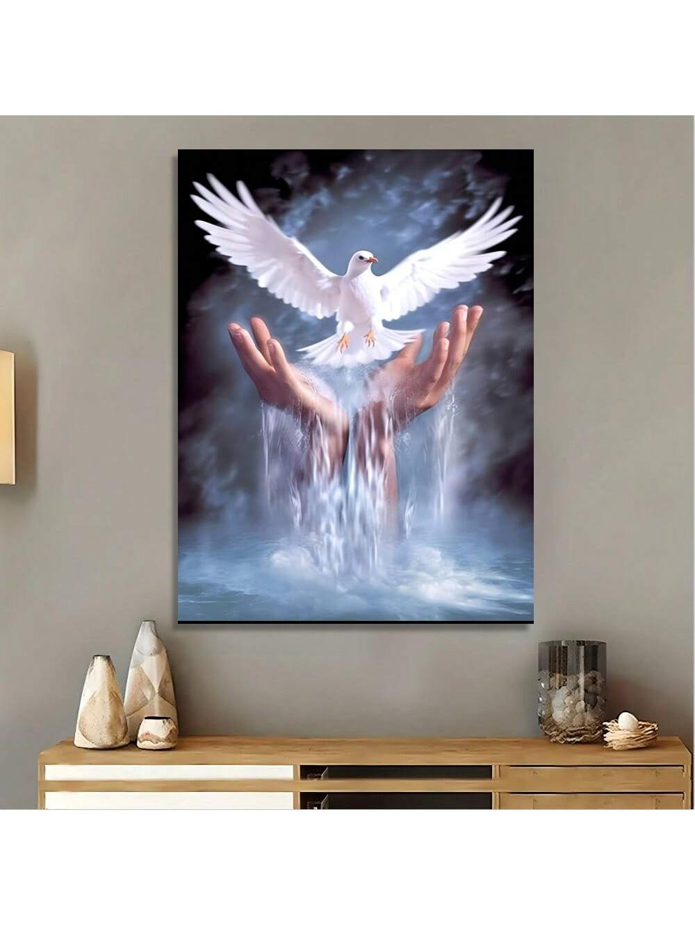 Enhance the ambiance of your home or office with our Spirit Poster. Featuring a unique wooden frame and canvas art design, it adds a touch of sophistication and style to any room. Elevate your decor with this one-of-a-kind piece.
