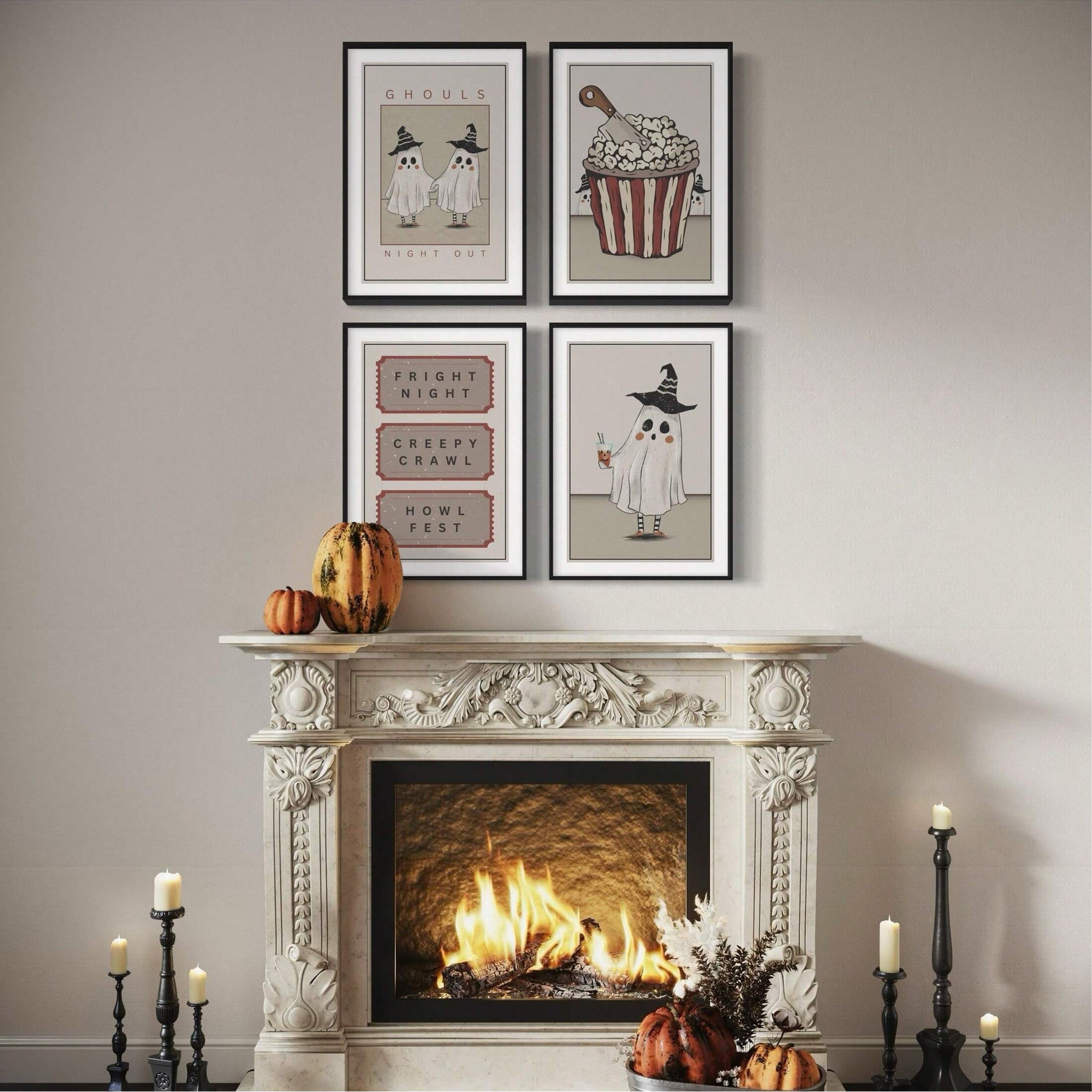 Capture the essence of autumn with the Spooky Autumn Vibes: Ghouls Night Out Halloween Canvas Wall Art. This expertly crafted piece brings together eerie charm and seasonal warmth, perfect for enhancing your home’s aesthetic this Halloween. Its striking design adds depth and character to any space, creating an inviting atmosphere for your fall gatherings or everyday decor. Durable and vibrant, this canvas ensures your spooky style remains vivid through the season.